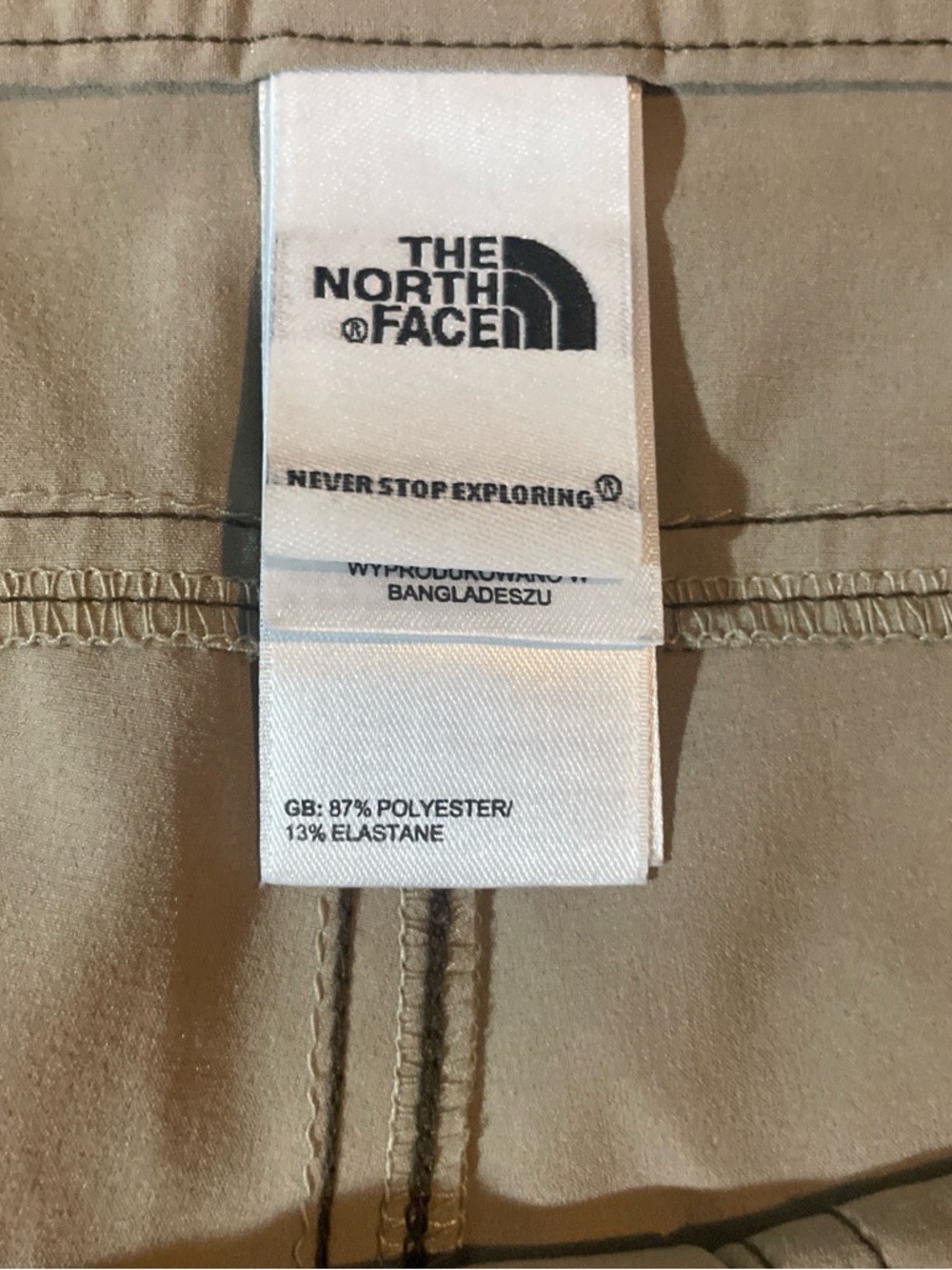 The North Face Tan Logo Outdoor Shorts - Picture 3 of 4
